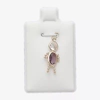 10K Gold February Birthstone Babies Boy Charm
