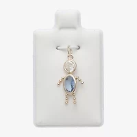 10K Gold March Birthstone Babies Boy Charm