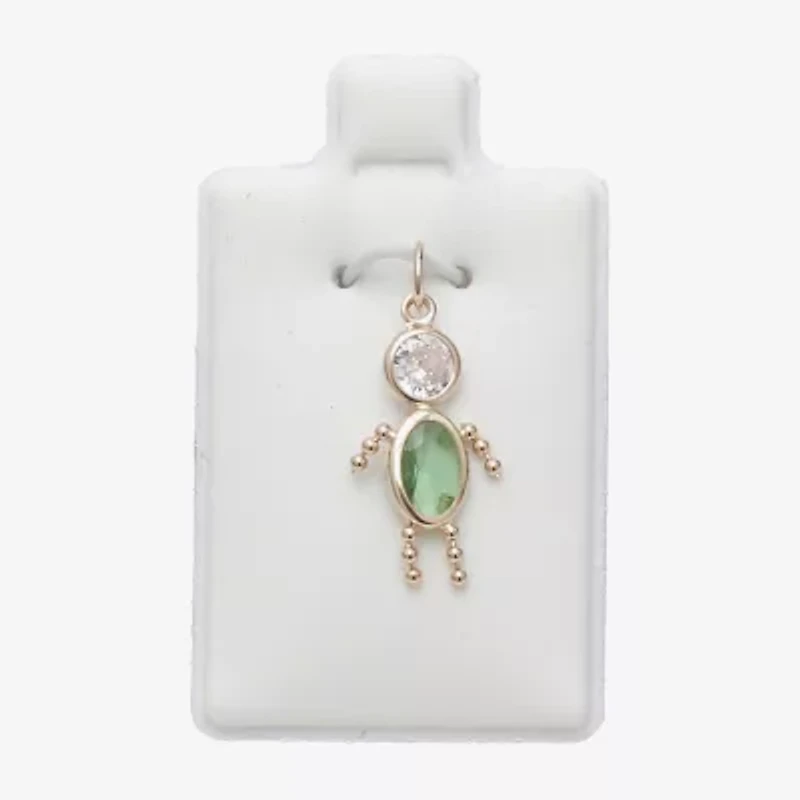 10K Gold August Birthstone Babies Boy Charm