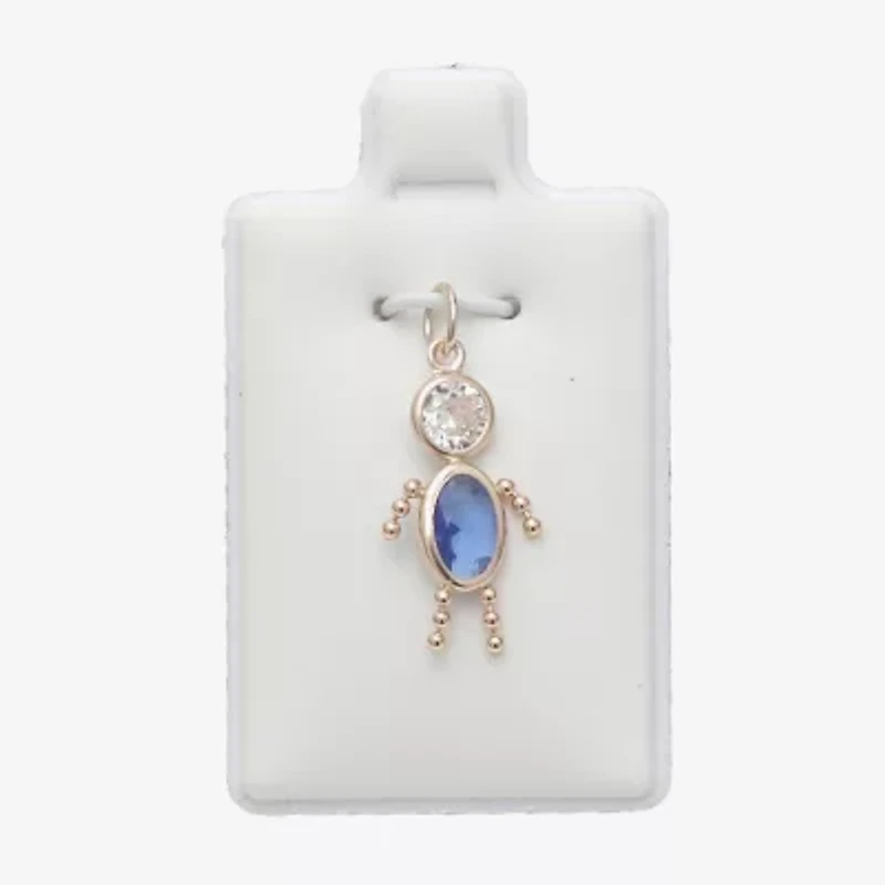 10K Gold September Birthstone Babies Boy Charm