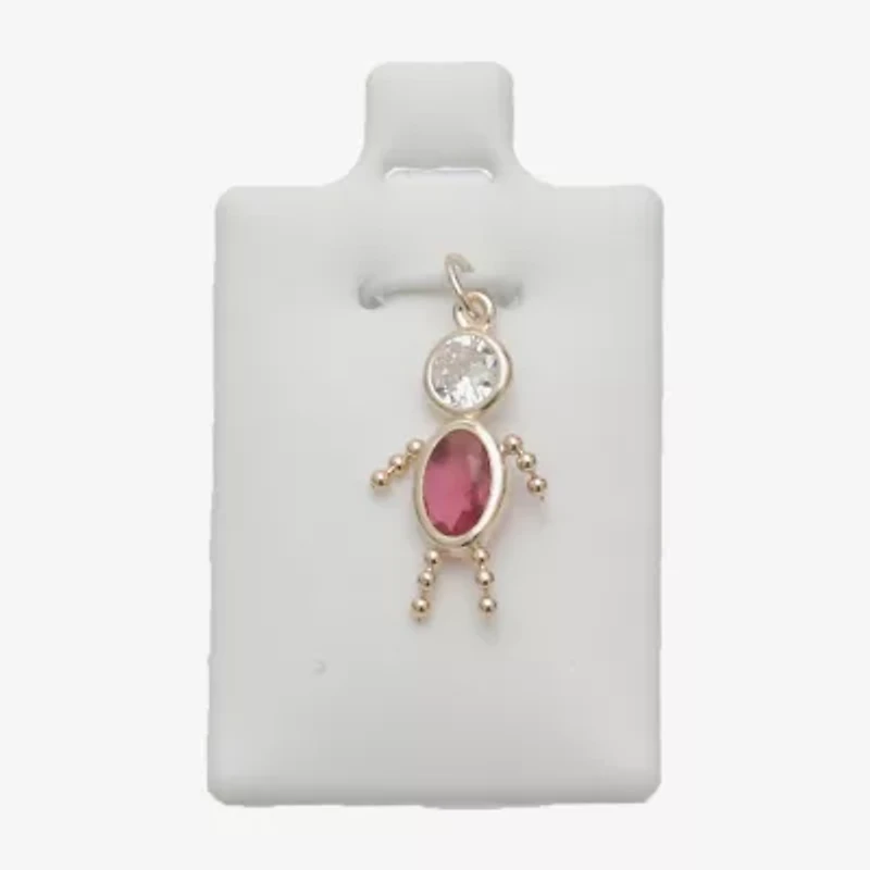 10K Gold October Birthstone Babies Boy Charm