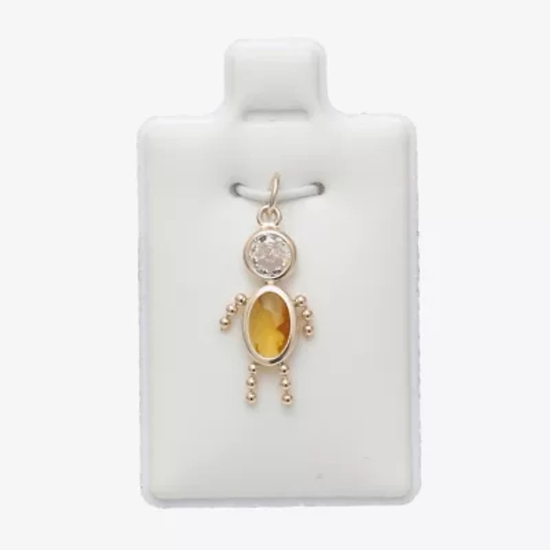 10K Gold November Birthstone Babies Boy Charm