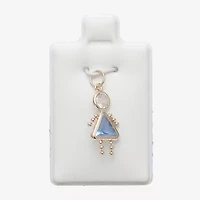 10K Gold March Birthstone Babies Girl Charm
