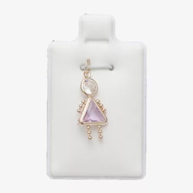 10K Gold June Birthstone Babies Girl Charm