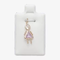 10K Gold June Birthstone Babies Girl Charm