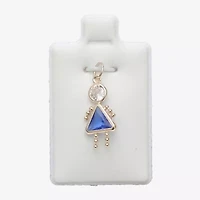 10K Gold September Birthstone Babies Girl Charm