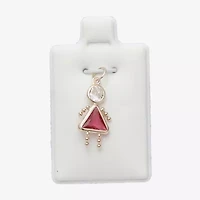 10K Gold October Birthstone Babies Girl Charm