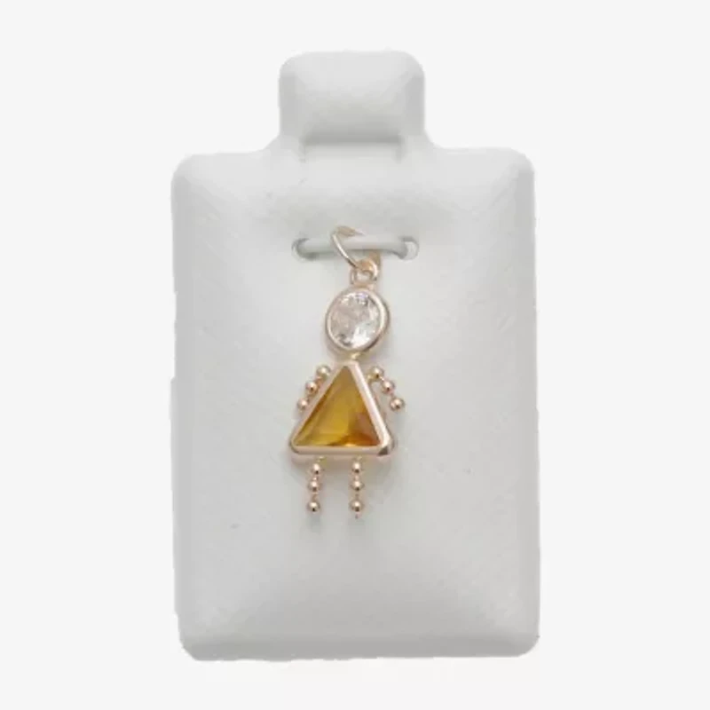 10K Gold November Birthstone Babies Girl Charm