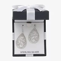 Womens Sterling Silver Drop Earrings