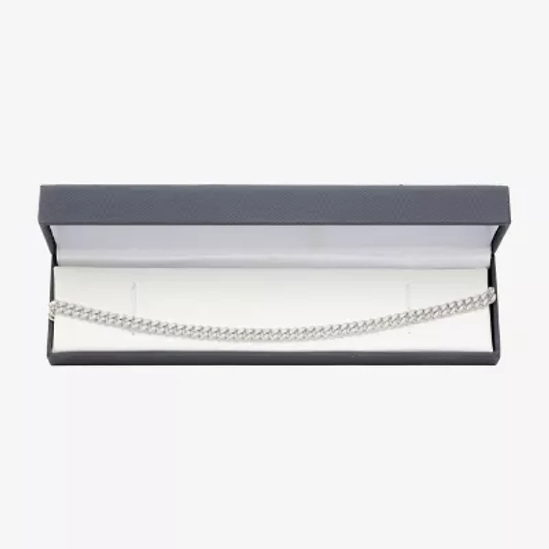 Mens Sterling Silver 22 Inch Link Chain Necklace