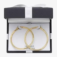 Womens 14K Gold Over Silver 50mm Round Hoop Earrings