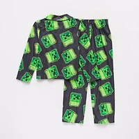 Big Kid Boys Minecraft Long Sleeve 2-pc. Pajama Sets