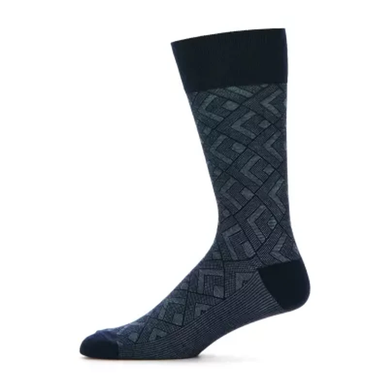 J. Ferrar Dress Mens 1 Pair Crew Socks