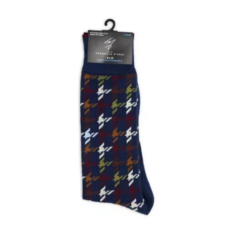 Shaquille O'Neal XLG Dress Mens 1 Pair Big and Tall Crew Socks