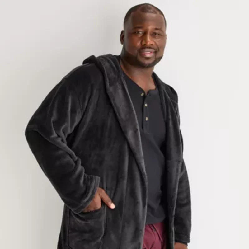 St. John's Bay Mens Big and Tall Long Sleeve Length Robe