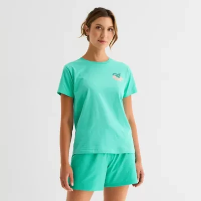 PUMA Womens Crew Neck Short Sleeve Relaxed Fit Graphic T-Shirt
