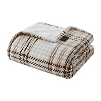 Beautyrest Plush Faux Sherpa Electric Throw