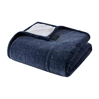 Beautyrest Plush Faux Sherpa Heated Throw