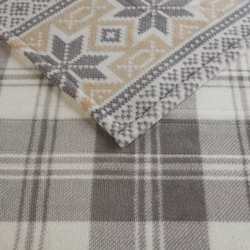 Beautyrest Ultra-Soft Plush Reversible Heated Throw