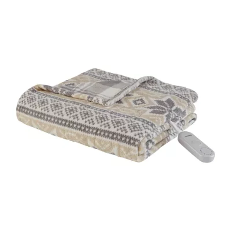 Beautyrest Ultra-Soft Plush Reversible Heated Throw