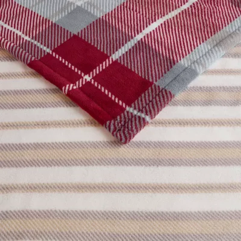 Beautyrest Ultra-Soft Plush Reversible Heated Throw