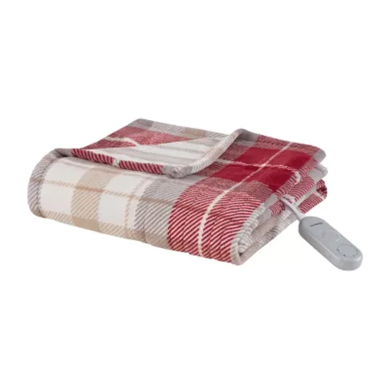 Beautyrest Ultra-Soft Plush Reversible Heated Throw