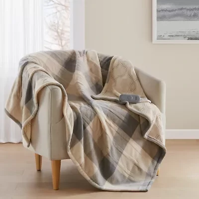 Beautyrest Ultra-Soft Plush Reversible Electric Throw