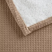Beautyrest Heated Waffle Plush Blanket