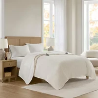 Beautyrest Heated Waffle Plush Blanket