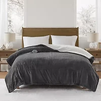 Beautyrest Velour Sherpa Heated Electric Blanket