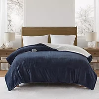 Beautyrest Velour Sherpa Heated Electric Blanket