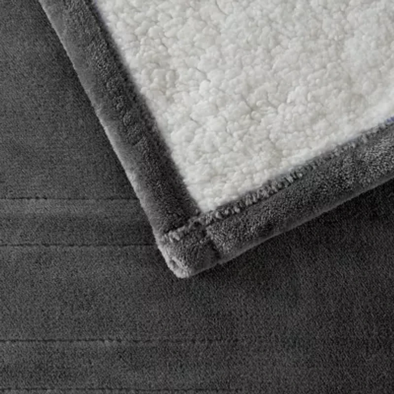 Beautyrest Velour Sherpa Heated Electric Blanket