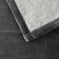 Beautyrest Velour Sherpa Heated Electric Blanket