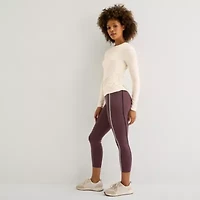 Xersion Womens Everyday Ruched Crew Neck Long Sleeve Quick Dry Active T-Shirt