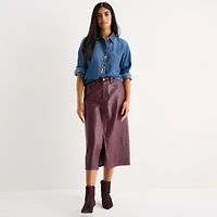 a.n.a Womens Long Sleeve Cuffed Regular Fit Button-Down Shirt