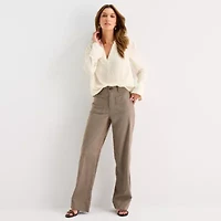 a.n.a Womens V Neck Long Sleeve Blouse