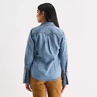 a.n.a Womens Long Sleeve Blouse