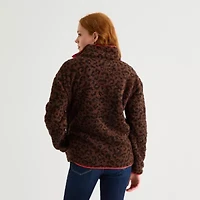 St. John's Bay Womens Mock Neck Long Sleeve Sweatshirt