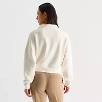 Stylus Womens Funnel Neck Long Sleeve Sweatshirt