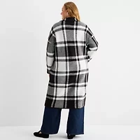 Liz Claiborne Coatigan Womens Midweight Plus Topcoat Coat
