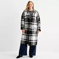 Liz Claiborne Coatigan Womens Midweight Plus Topcoat Coat