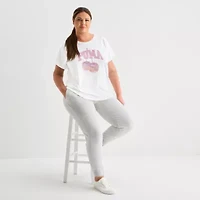PUMA Womens Crew Neck Short Sleeve Active Plus T-Shirt