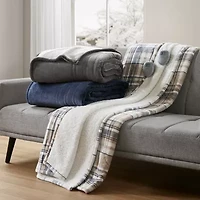 Beautyrest Velour Sherpa Heated Electric Blanket