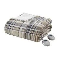 Beautyrest Velour Sherpa Heated Electric Blanket