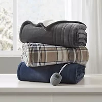 Beautyrest Velour Sherpa Heated Electric Blanket