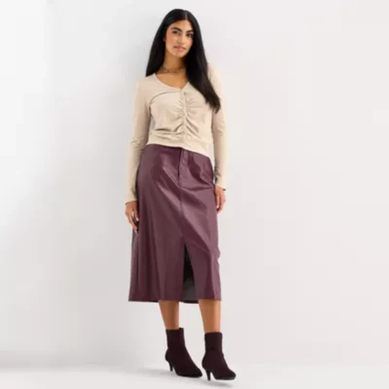 a.n.a Womens High Rise Long Pencil Skirt-Tall