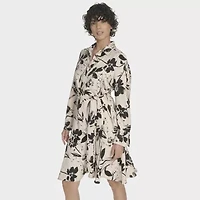 Marc New York Womens Long Sleeve Floral Shirt Dress
