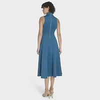 Marc New York Womens Sleeveless Midi Fit + Flare Dress