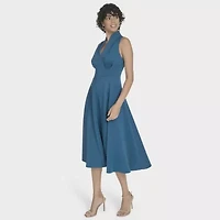 Marc New York Womens Sleeveless Midi Fit + Flare Dress