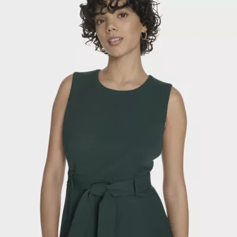 Marc New York Womens Sleeveless Midi Fit + Flare Dress